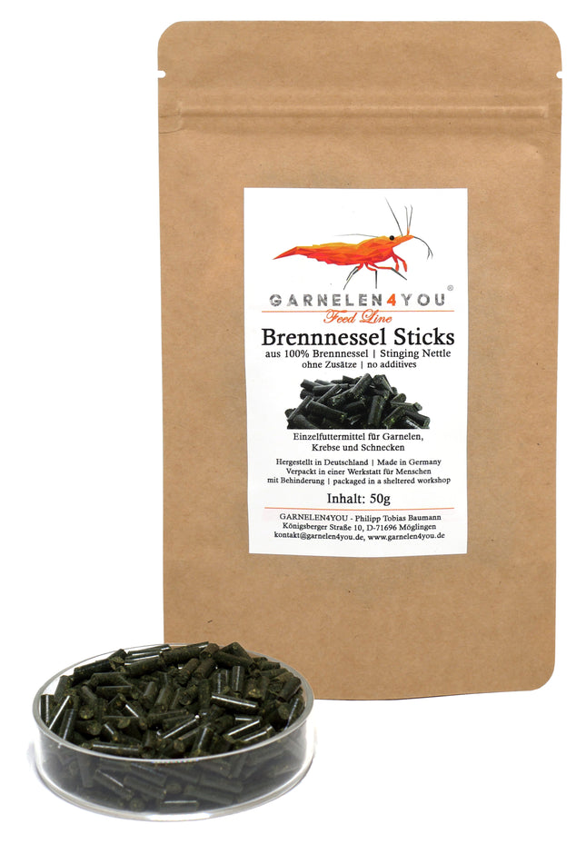 Garnelen4you - Brennnessel Sticks, 50g