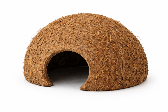 Kokoshalbschale mit Öffnung unten