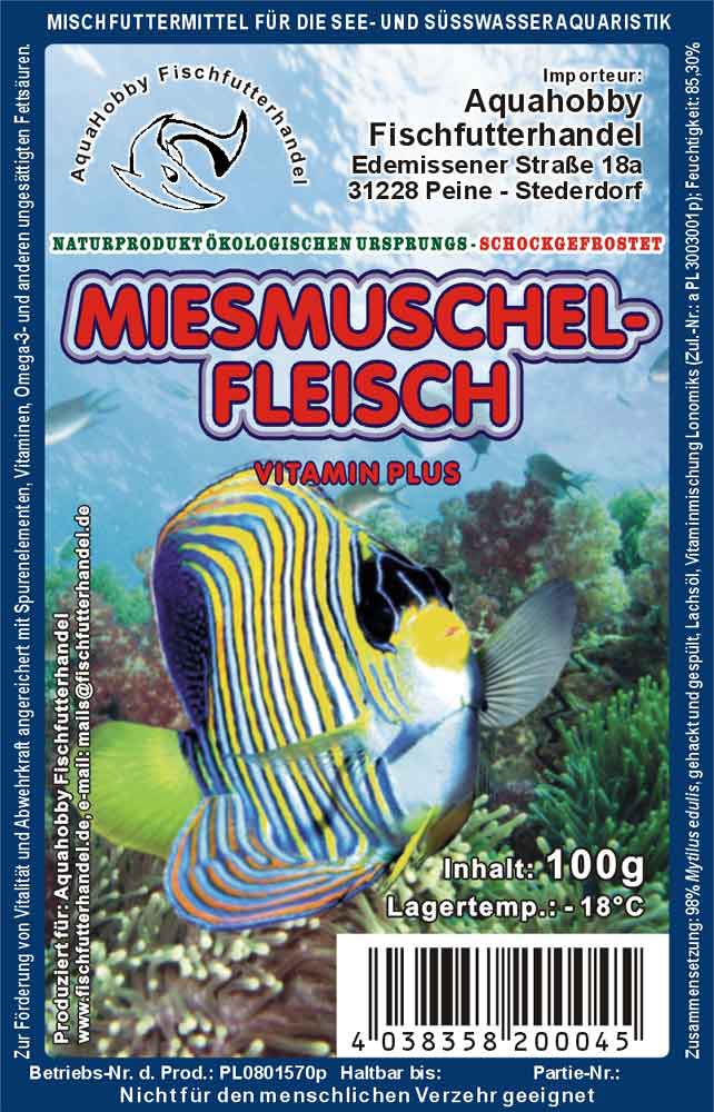 Muschelfleisch gehackt  100g Frostfutter