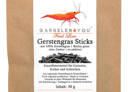 Garnelen4you Gerstengras Sticks, 50g