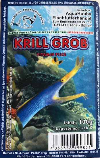 Krill grob 100g Frostfutter Blister