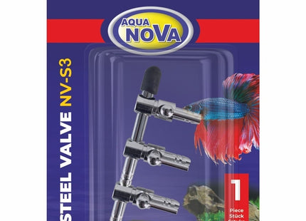 Aqua Nova Stahl-Luftverteiler Ventil (3-fach)