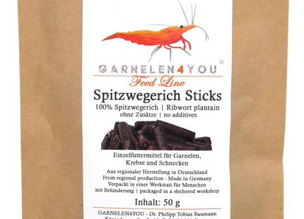 Garnelen4you - Spitzwegerich Sticks, 50g