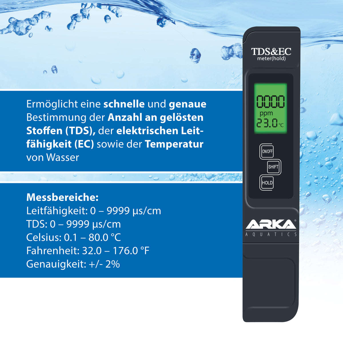 ARKA myAqua® TDS / EC - Messgerät