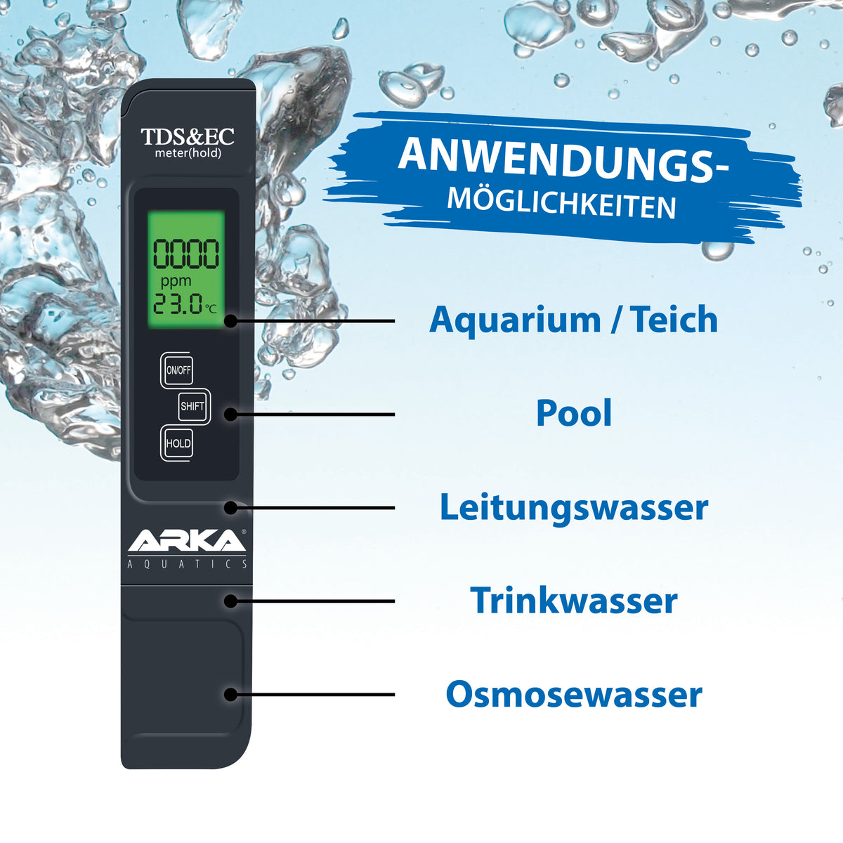 ARKA myAqua® TDS / EC - Messgerät