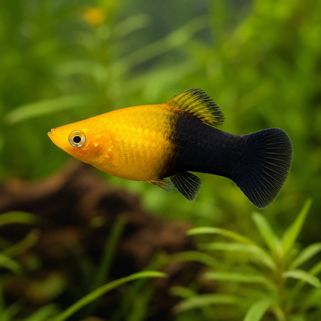Xiphophorus maculatus - Platy "Glühlicht Gelb Tuxedo"